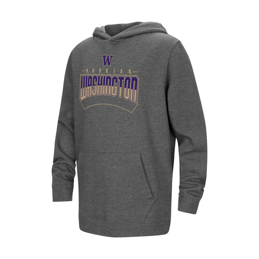 Colosseum Kids' Charcoal W Huskies Washington Campus Hood