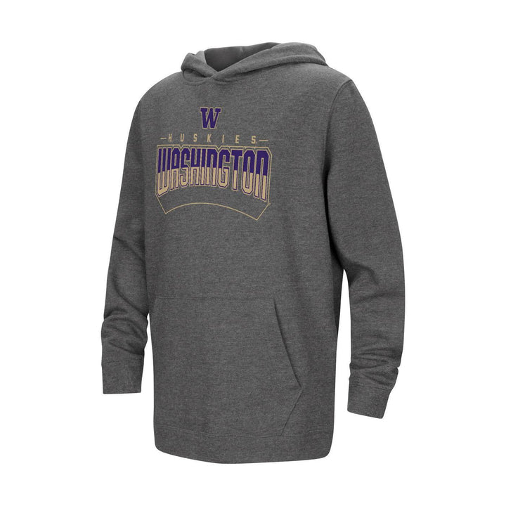 Colosseum Kids' Charcoal W Huskies Washington Campus Hood