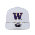 New Era White Washington Huskies 9Seventy Sport Stretch Snap Adjustable Hat Front thumbnail