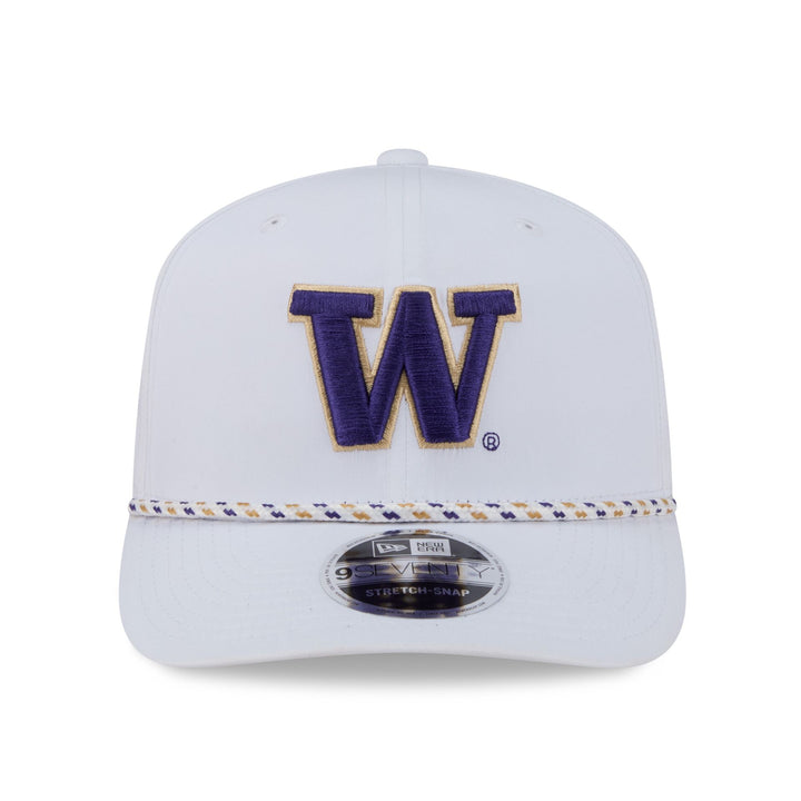 New Era White Washington Huskies 9Seventy Sport Stretch Snap Adjustable Hat