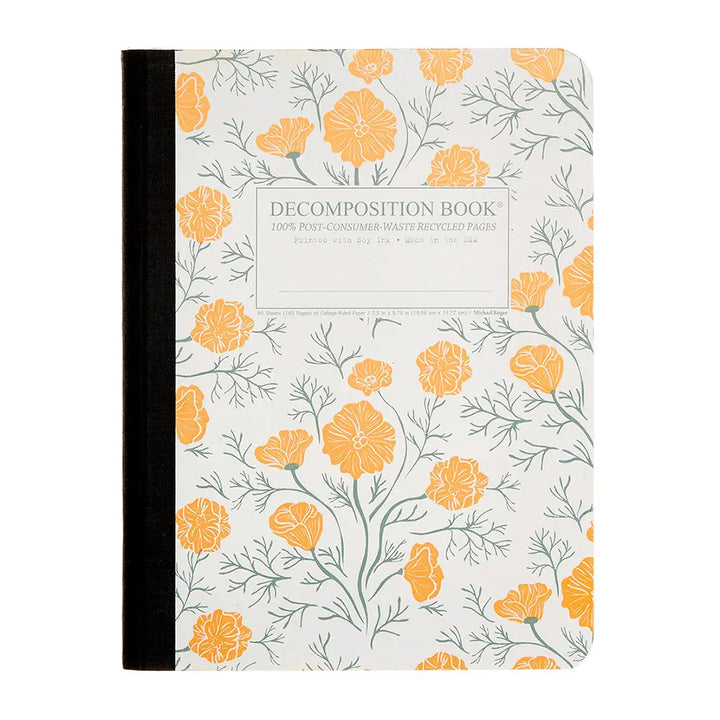 Decomposition California Poppies 9.75" x 7.5" College Top Spiral 72ct