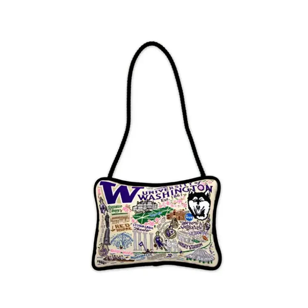Catstudio U of Washington Collage Mini Pillow Ornament 3" x 4"