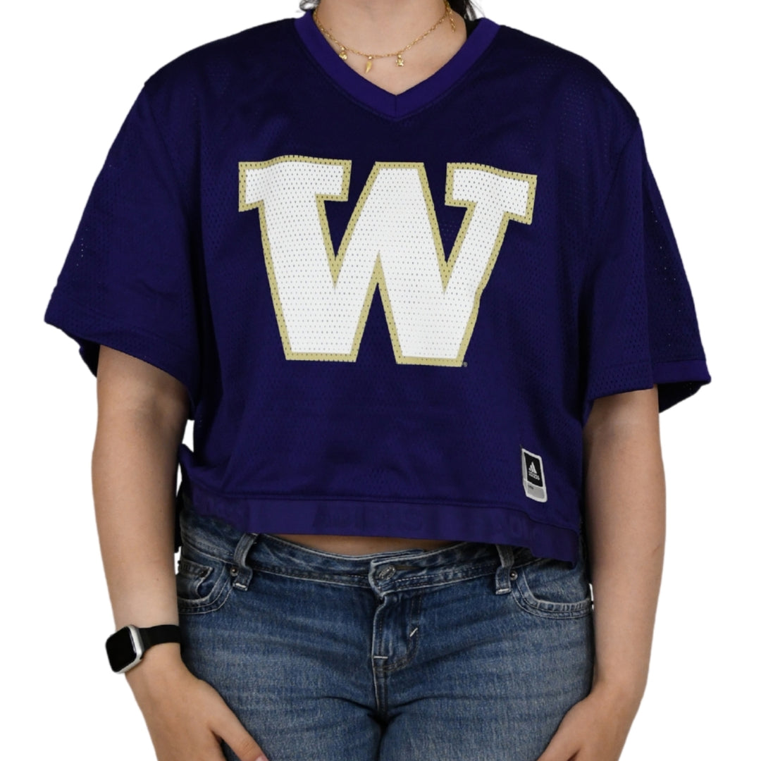 adidas Women's Washington Huskies Football Crop Jersey