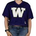 adidas Women's Washington Huskies Football Crop Jersey thumbnail