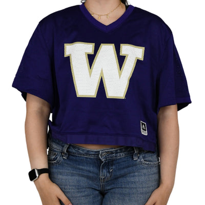 adidas Women's Washington Huskies Football Crop Jersey