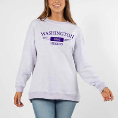 ChickaD Women's Washington 1861 Huskies Warm Up Crewneck