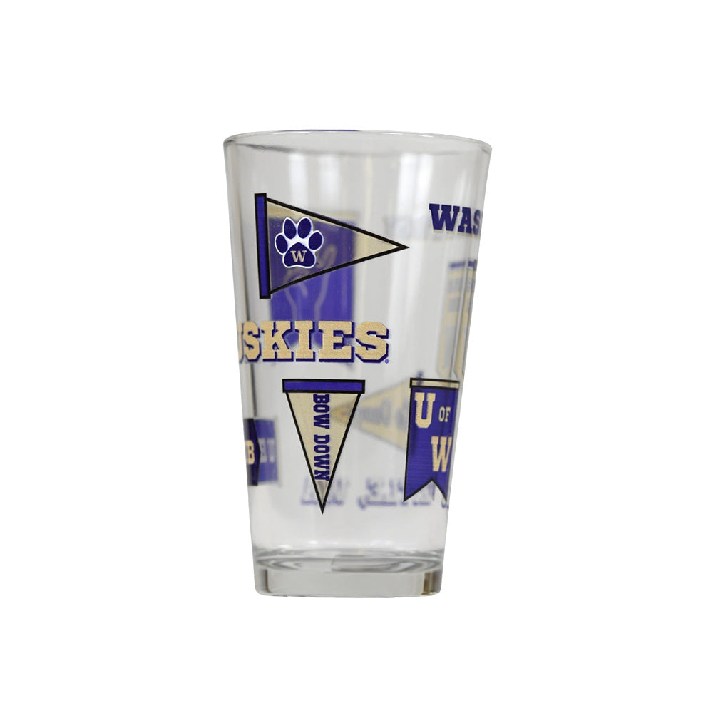 RFSJ Washington Huskies Pennant Pint Glass 16oz