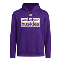 adidas Men's SS25 Washington Huskies Street Sign Fleece Hoodie Front thumbnail