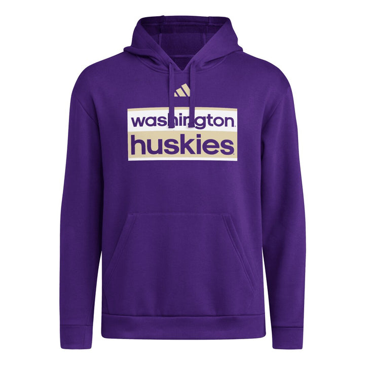 adidas Men's SS25 Washington Huskies Street Sign Fleece Hoodie