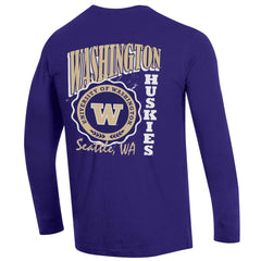 Photo of Champion Men's FW25 Washington Huskies Long Sleeve Tee.