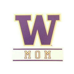 SDS Purple W Mom Rugged Sticker 3.5"