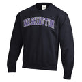 GFS Unisex Washington Huskies Twill Arch Big Cotton Crewneck Black thumbnail