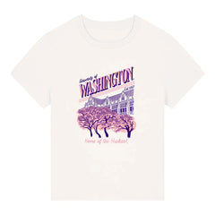 Photo of Uscape Women's Cherry Blossom UW Quad Organic Cotton Tee.