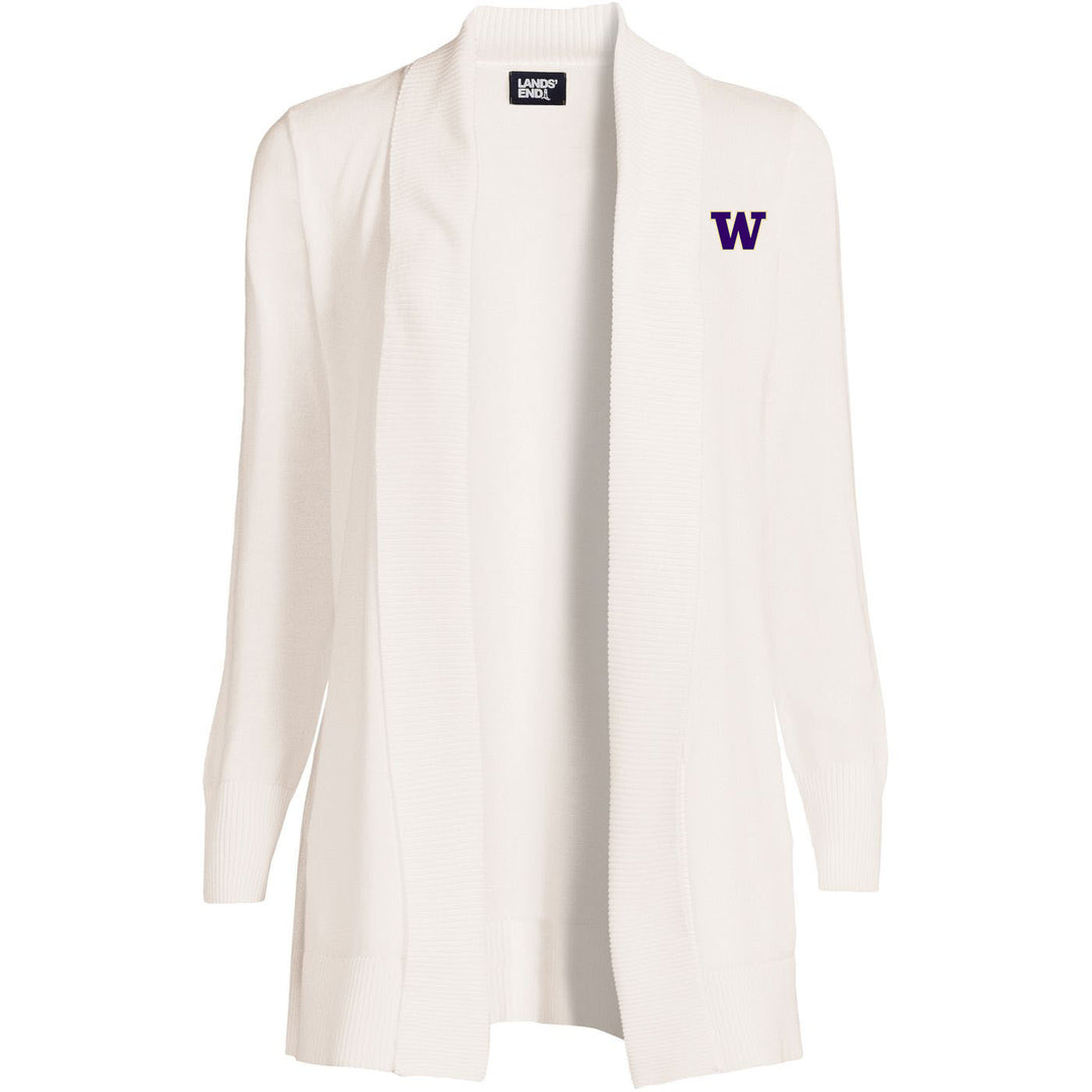 Lands' End Women's UW Cotton Modal Shawl Collar Cardigan Sweater