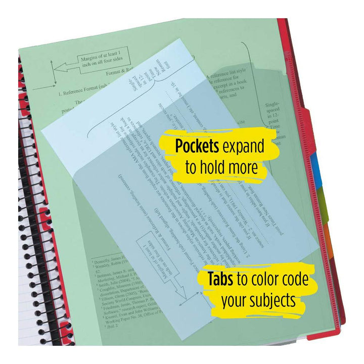 Five Star Advance Assorted 5 Subject College Spiral Notebook