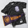 Roots of Fight Unisex Washington Huskies Bruce Lee Mascot Heavyweight Tee thumbnail