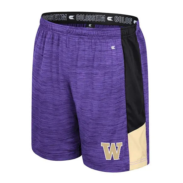 Colosseum Men's Washington Huskies SS26 Micro Mesh 8in Colorblock Short