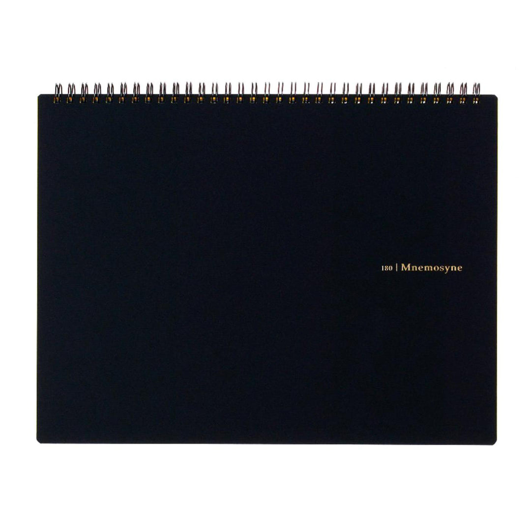 Maruman Black Mnemosyne 5mm Grid Top Spiral Notebook 70ct