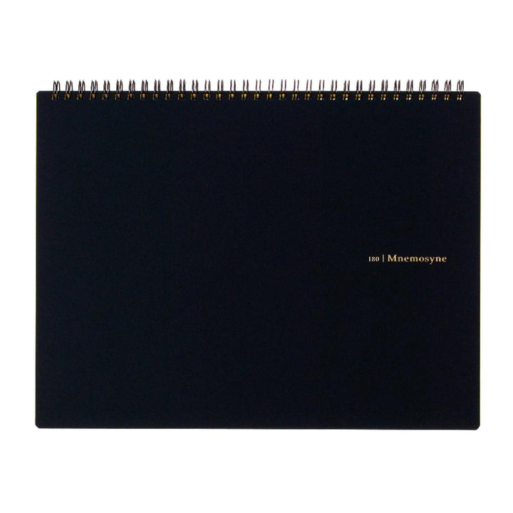 Maruman Black Mnemosyne 5mm Grid Top Spiral Notebook 70ct