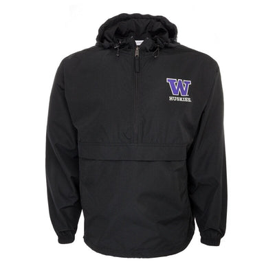 Champion Unisex W Pack and Go Half-zip Jacket#color_black