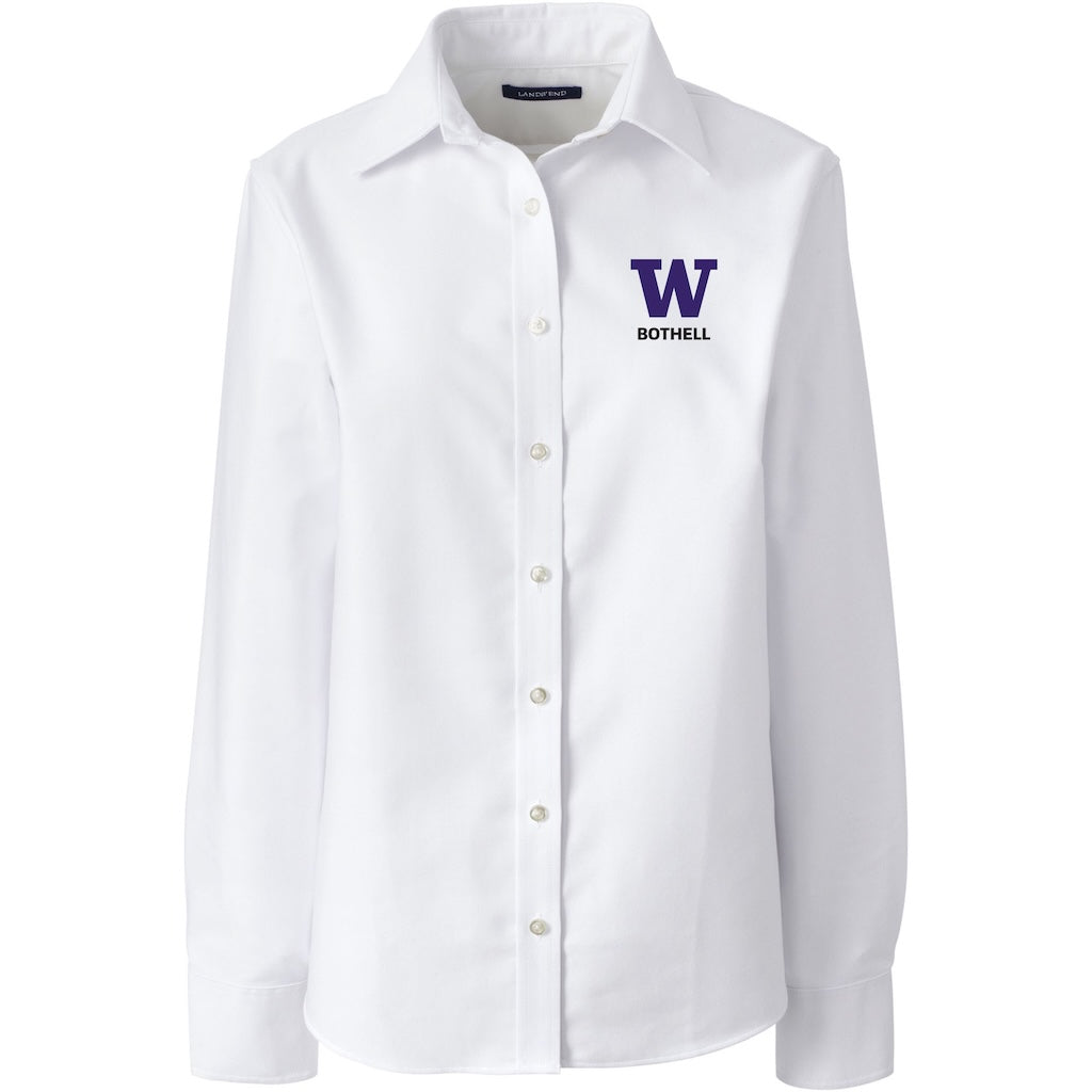 Lands' End Women's UW Bothell Long Sleeve Oxford Shirt