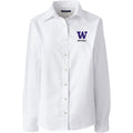 Lands' End Women's UW Bothell Long Sleeve Oxford Shirt White thumbnail