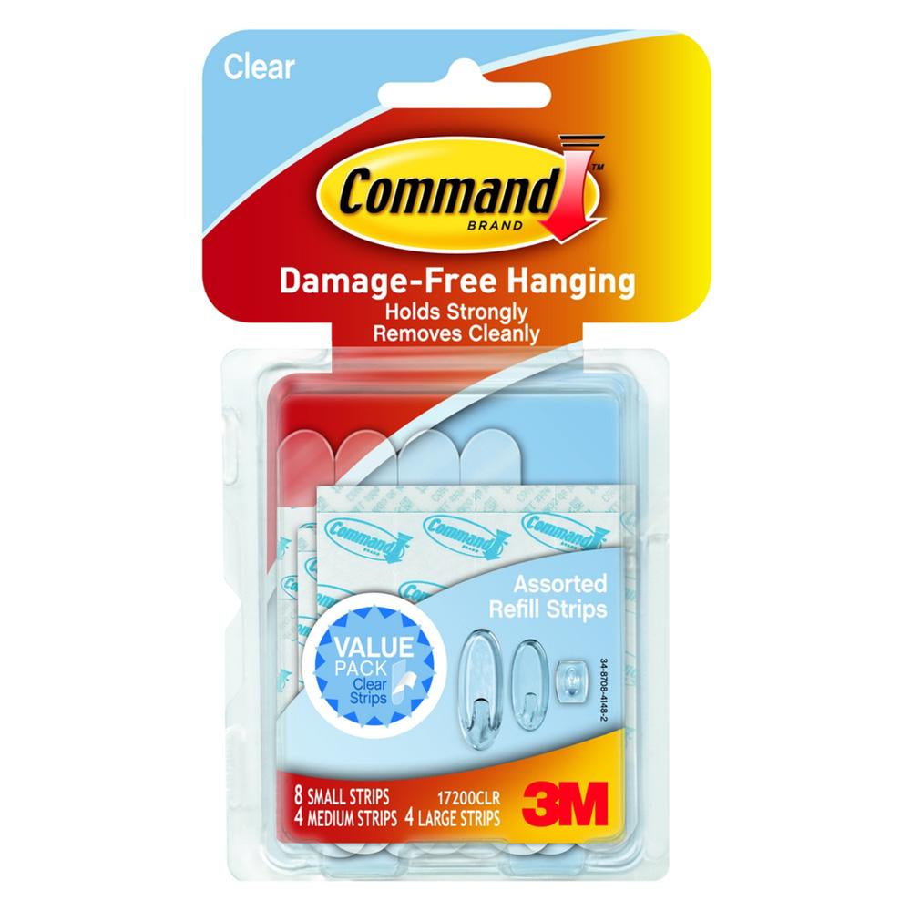 Command Assorted Mounting Strips Refill 16 Pack