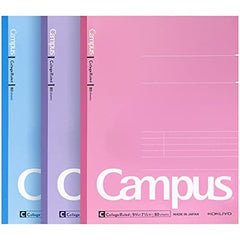 Kokuyo Campus 9.75"x7.5" College Ruled Tape Bound Notebook 80ct 3 Pack