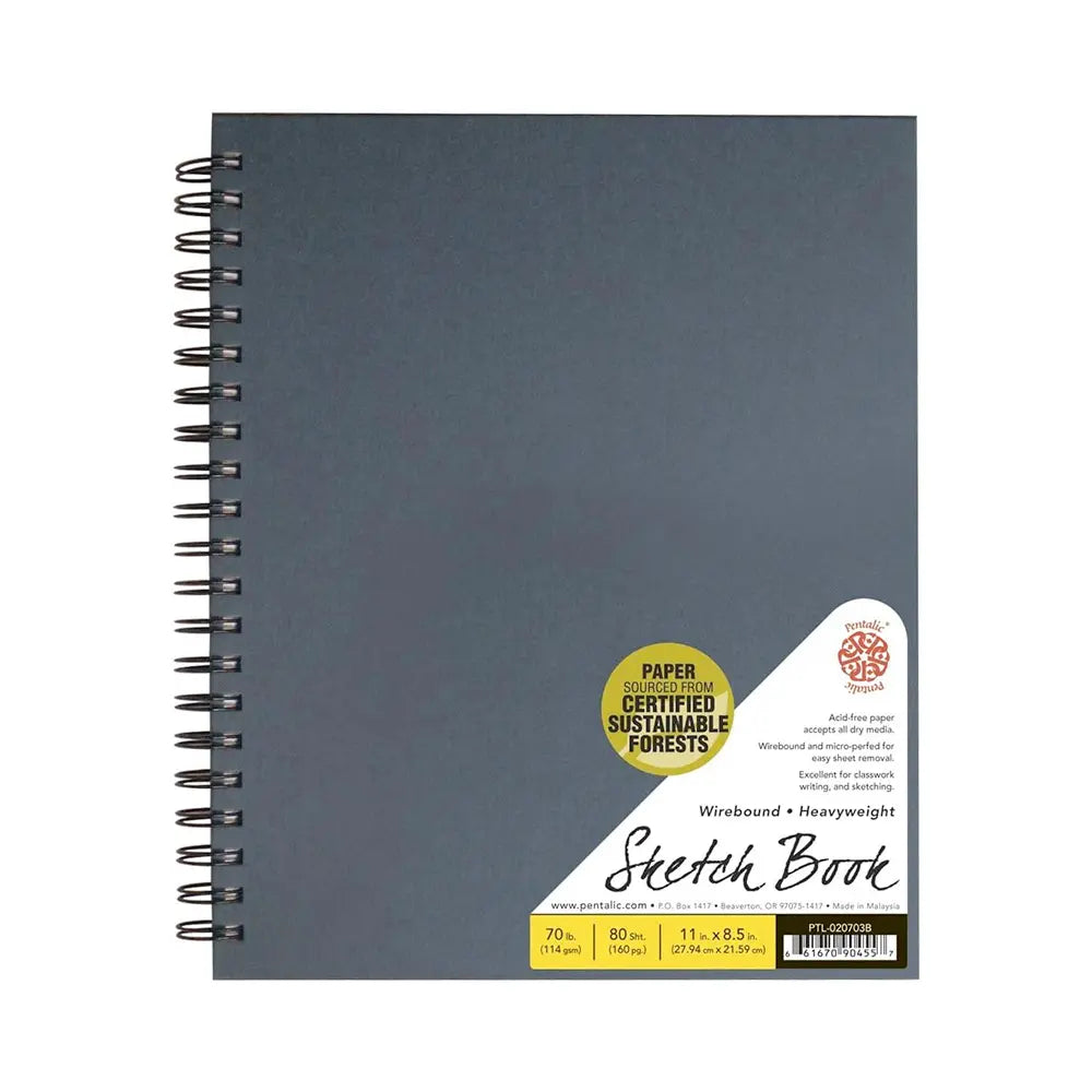 Pentalic 8.5" x 11" Wirebound Sketchbook