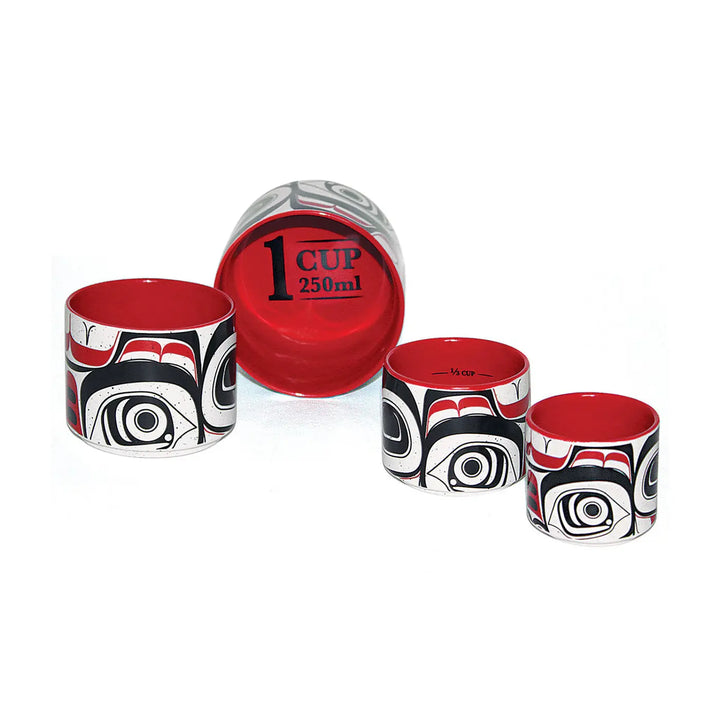 Native Northwest Matriarch Bear Ceramic Measuring Cup Set of 4