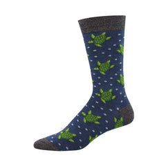 Photo of Socksmith Denim Heather Turtle Tales Men's Socks.