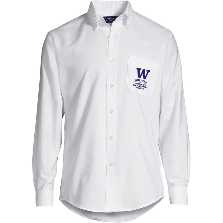 Lands' End Men's UW Bothell School of Educational Studies Long Sleeve Button Down Oxford Shirt