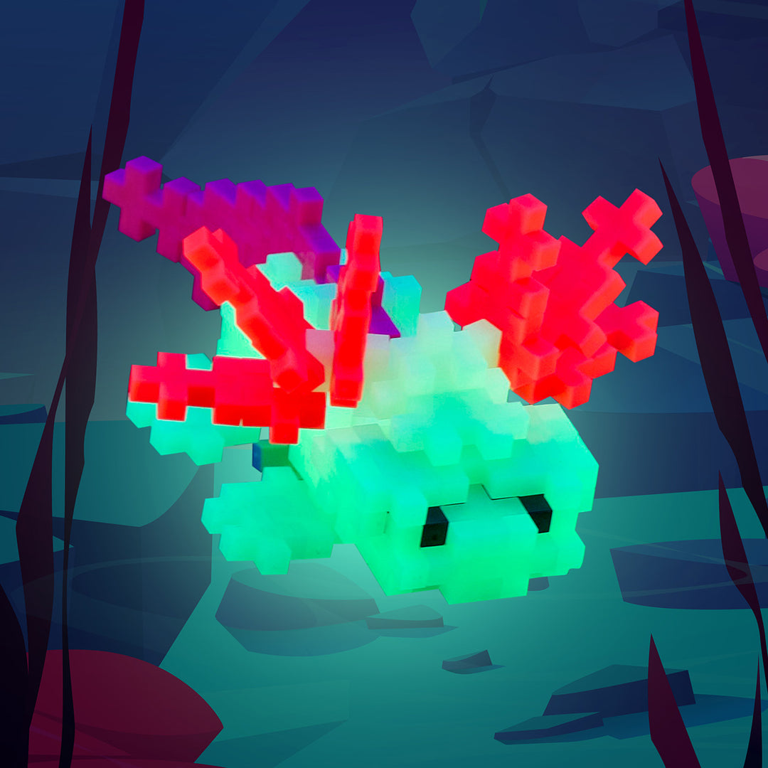 Plus-Plus Axolotl 70 pc Building Block Tube