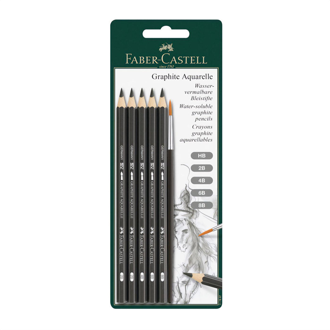 Faber-Castell Aquarelle Graphite Pencil Set 5 piece