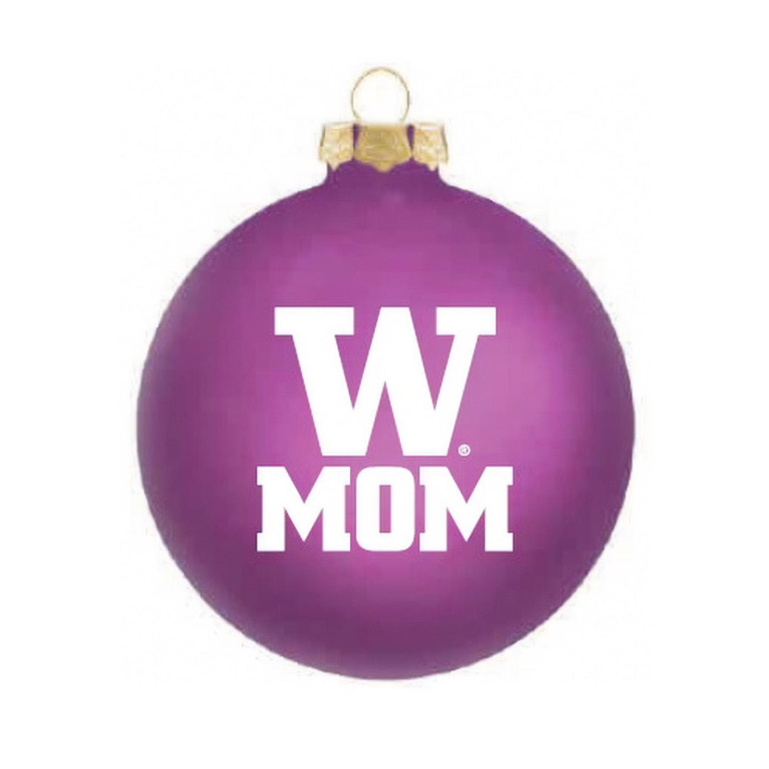 Neil Purple W Mom Traditional Glass Ornament