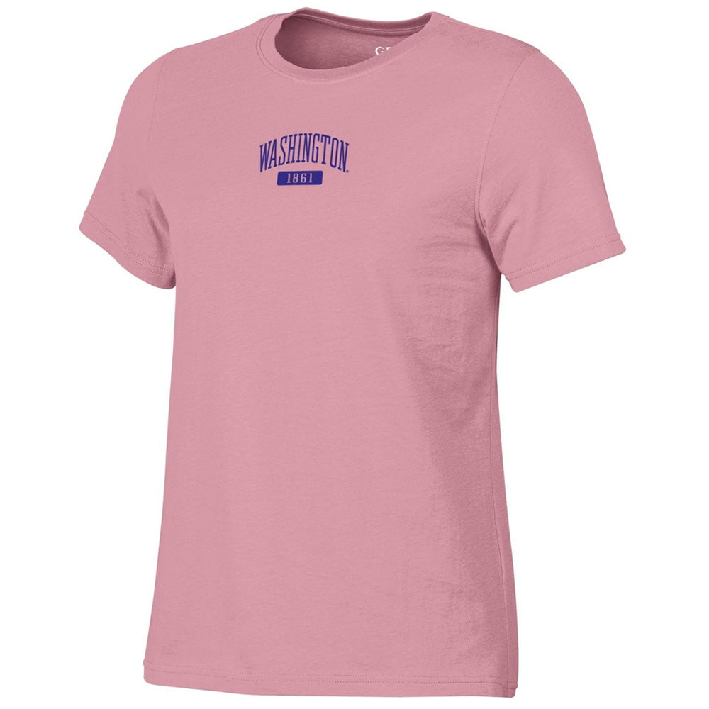 GFS Women's Washington Huskies Mini Arch Ayla Tee