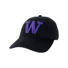 Photo of Legacy Kids' Black W Relaxed Twill Adjustable Hat.