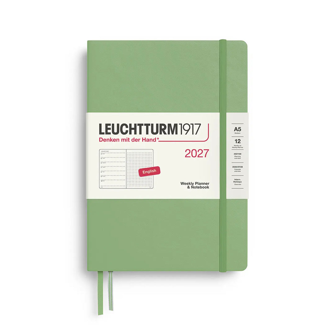 Leuchtturm 2027 Dotted A5 Weekly Hardcover Planner Notebook