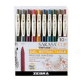 Zebra Sarasa 10-Color 0.5mm Light & Dark Gel Pen Set thumbnail
