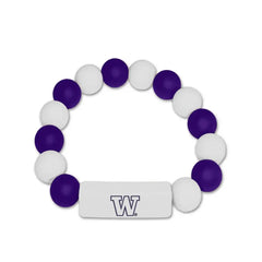 Photo of Spirit Products Two-tone W Silicone Beaded Bracelet.