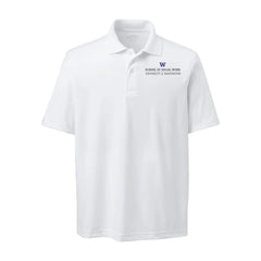 Photo of Lands' End Men's UW School of Social Work Polyester Polo White.