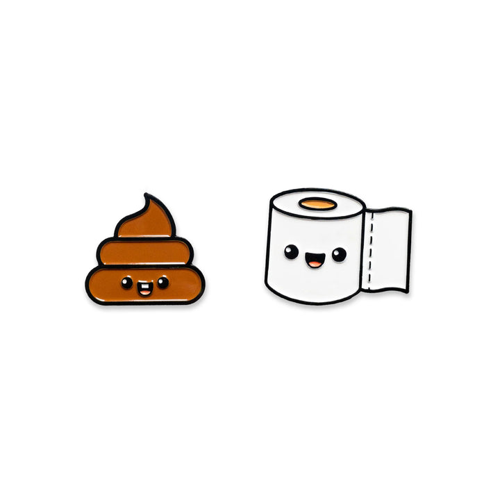 Pals & Co. Poop & Toilet Paper Enamel Pin Set