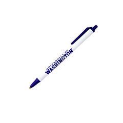 Bic White Purple Trim U of W Clic Stic Retractable Ballpoint Pen