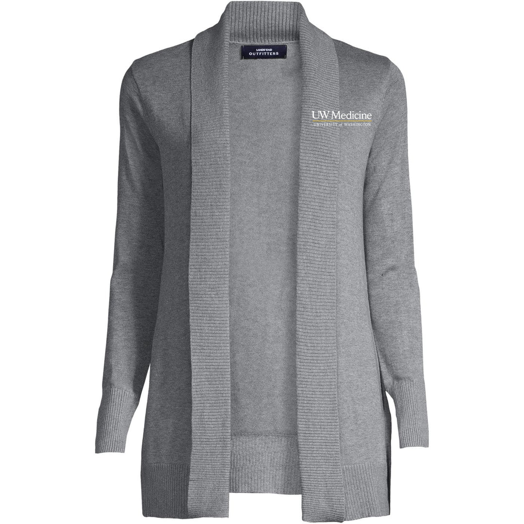 Lands' End Women's UW Medicine Cotton Modal Shawl Collar Cardigan Sweater