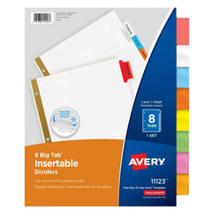 Photo of Avery Mulitcolor Big Tab 8 Tab Binder Dividers.