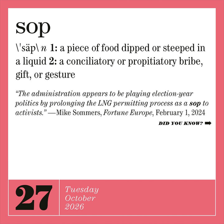 365 New Words-A-Year Page-A-Day Calendar 2026