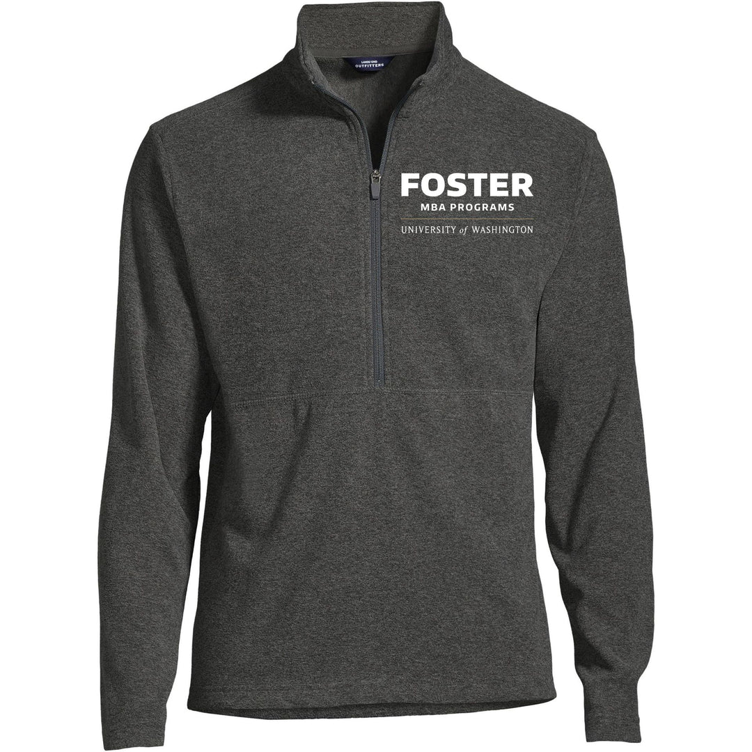 Lands' End Men's UW Foster MBA Programs ThermaCheck Fleece Quarter Zip
