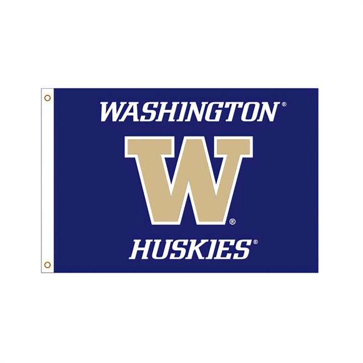 Neil Purple Washington W Huskies Outdoor Flag 4x6