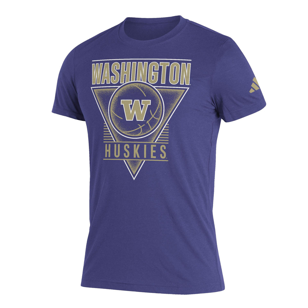 adidas Men's Washington Huskies Basketball Triangle Fresh Tee