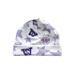 Photo of Third Street Baby White Vault Dog Tonal Star Warming Hat.
